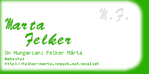 marta felker business card
