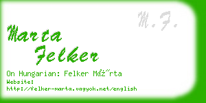 marta felker business card